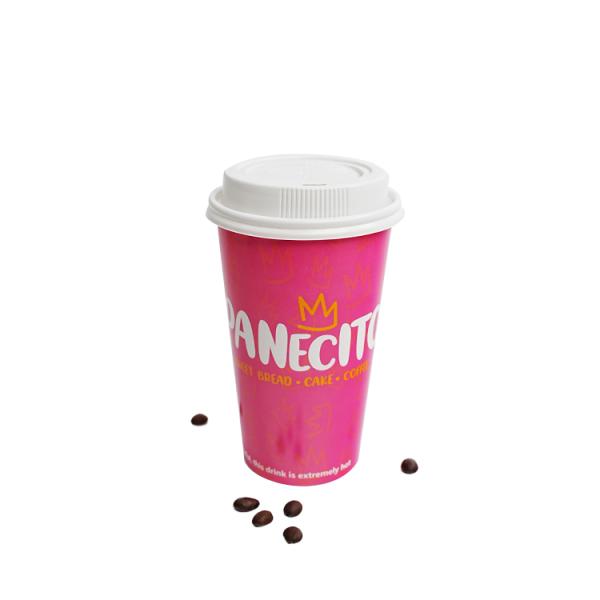 カスタマイズされたロゴ ウォーターベースコーティングと蓋付きの使い捨ての二層の熱飲みコーヒーカップ