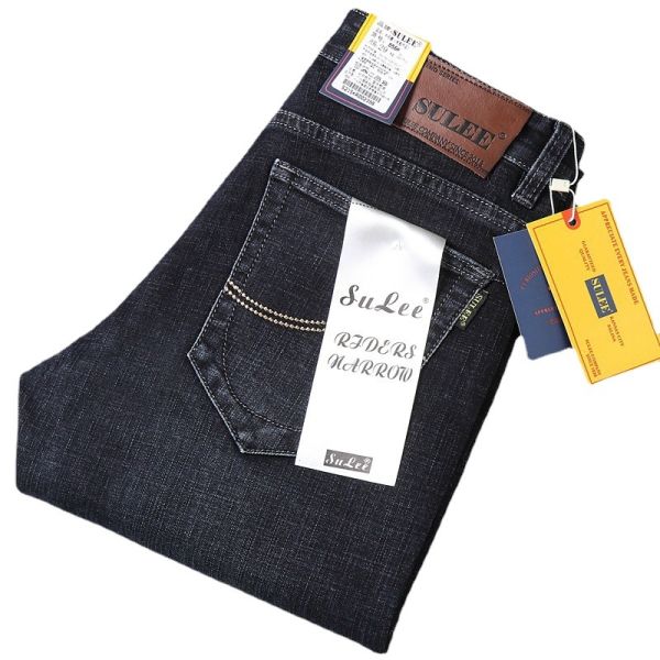 80%cotton Straight-leg Pants Denim Men's Jeans for Men and Women Style Straight-leg