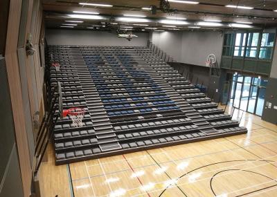 Upholstered Padded Indoor School Bleachers / Power Control Retractable Bleacher Seating