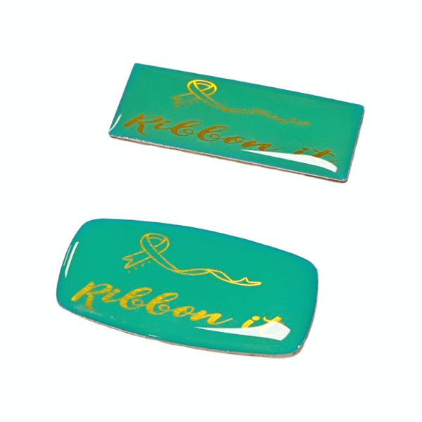 Aluminum Base Custom Epoxy Sticker Adhesive Backed Resin Dome Stickers Lightweight