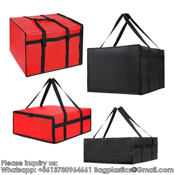 Pizza Carrier Insulated Bags Large For Deliveries, Insulated Pizza Carrier Delivery Bag Food Bag Professional Thermal Pizza Warmer Bags, Large Heavy Duty Pizza Carrier, Hot Cold Food Delivery Bag
