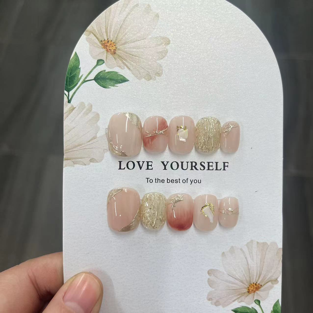 10Pcs Handmade Fake Nails Trending Design Wearable Artificial Press On Nails