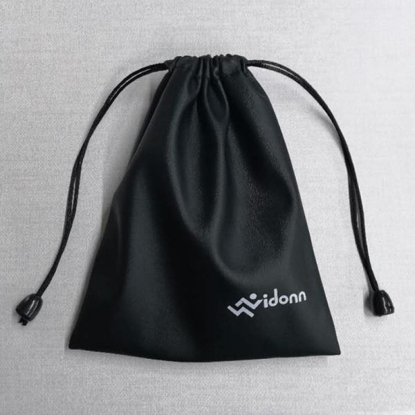 PU Gold-Stamped Leather Bag, High-Grade PU Spring-Type Automatic Storage Bag, Drawstring Cloth Bag, Coin And Key Storage Leather Bag, Headband-Style Data Cable Storage Bag