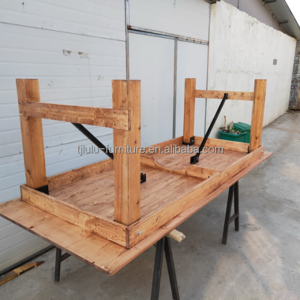 Foldable Pine Frame American Walnut Color Solid Wood Dinning Table with Modern Simple Design and Sturdy Construction