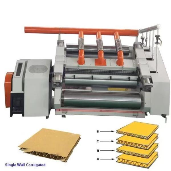 Machine de fabrication de feuilles de carton ondulé en carton oblique à face unique 2 pli