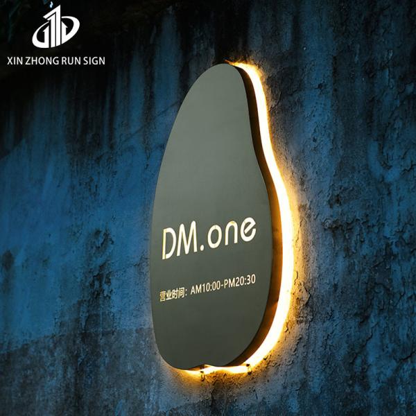 Custom Outdoor Round Led Light Box Business Sign Wall Logo 3d Round Wall Sign Letter Signage Led Advertising Light Box