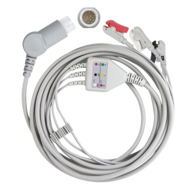 2.4m ECG Cables And Leadwires Round 12 Pins Plug Compatible With HP