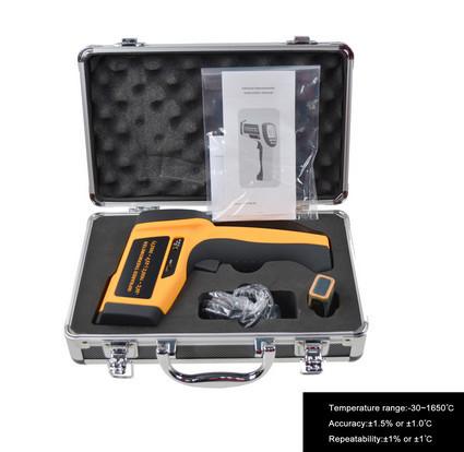 Temperature range -30 ~ 1650℃  Safe Non contact Laser Infrared Thermometer IR1651