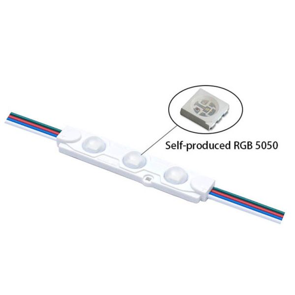 Módulo LED impermeable de 1.5W 2W 3W de fábrica, 110V/220V, luz blanca cálida, clasificación IP65 para letreros publicitarios y letras