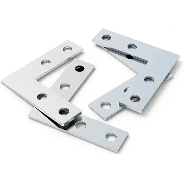 L форма T форма T слот Алюминиевая экструзия 4 отверстия Металлическое оборудование Внешние соединительные пластины 2020/3030/4040/4545