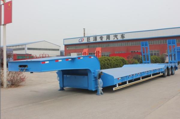 2 Axles 3 Axle 4 Axle Heavy Duty Hydraulic Low Loader Semi Trailer for Heavy Loads