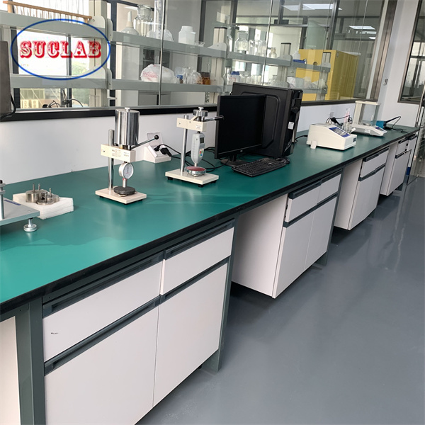 Wood Constructed Chemistry Lab Workbench Laboratory Bench For Heavy Duty