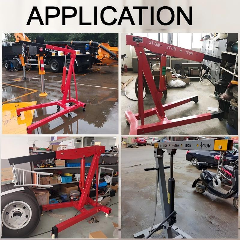Durable Car Engine Crane Heavy Duty Hydraulic Engine Lifting Crane 1 Ton - 3 Ton With Hydraulic Pump