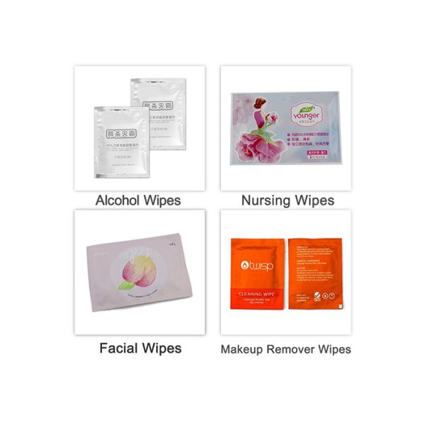 2.8KW Automatic Wet Wipes Packing Machine , Four Side Sealing Packing Machine