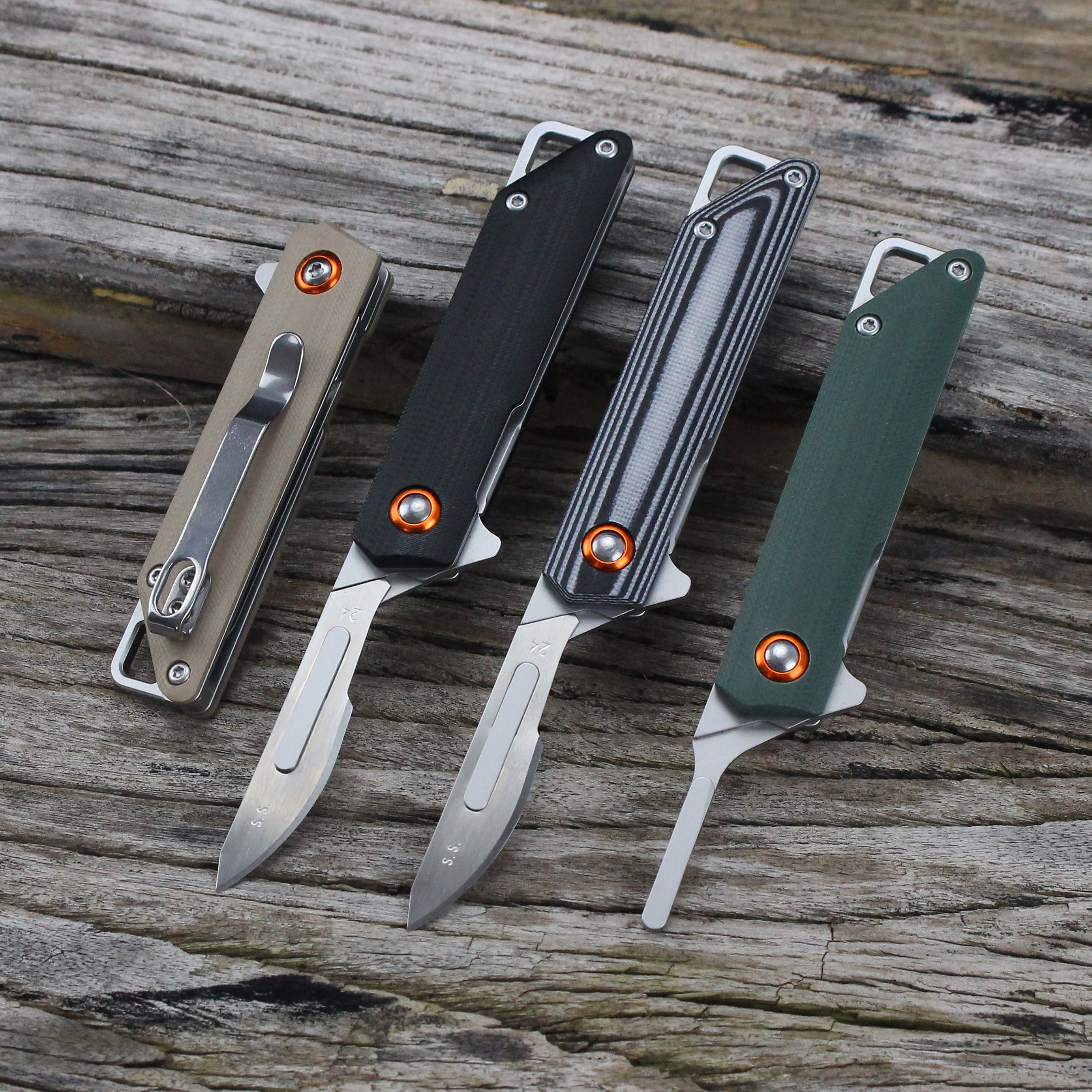NEW G10 Handle Scalpel Portable Mini Carbon Steel Pocket Knife