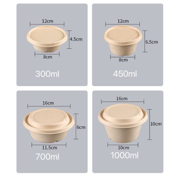 Customizable Design 1000ml 32 Oz Paper Bowls For Food Environmental Friendly
