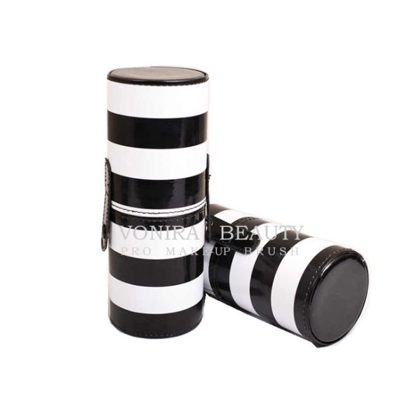 Leather Holder Makeup Brush Bag Travel Jar Cup / Makeup Travel Case