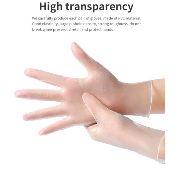 No Allergies 9 Inch Disposable Medical PVC Gloves