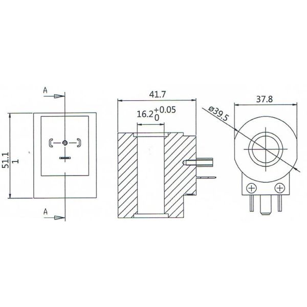Тип катушка AMISCO клапана соленоида диаметра отверстия EVI 3P/16 16.0mm гидравлическая электрическая