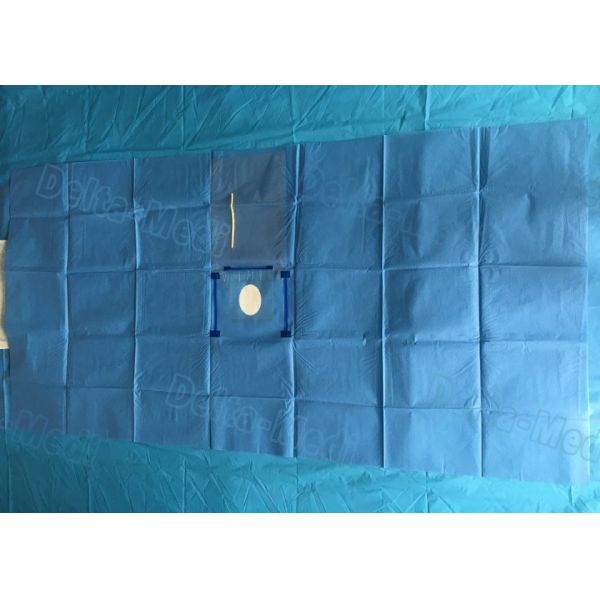 Eye Ophthalmic Sterile Disposable Surgical Drapes Alcohol Resistant With Two Holes And Pouch