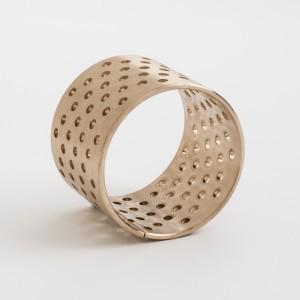 Wrapped Bronze Bushing,  Flanged Size lubrication pockets