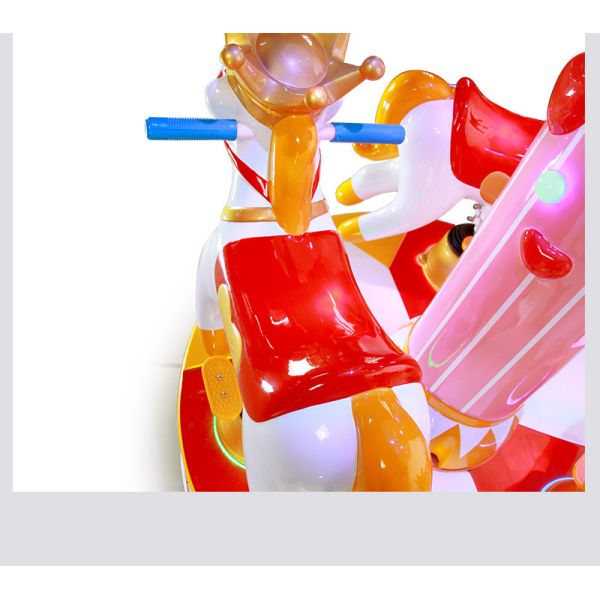 3 People Amusement Kids Ride Indoor Outdoor Playground Merry - Go - Round  Small Carousel