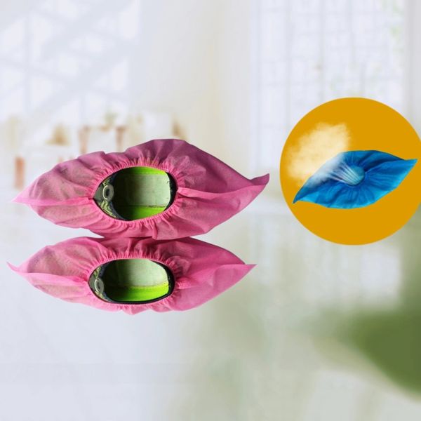 Dustproof Medical Shoe Cover Non Slip 100pcs / Bag Disposable Thicken