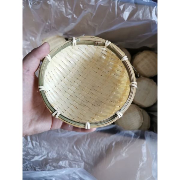 Round Sieve Natural Bamboo Basket Traditional Shape