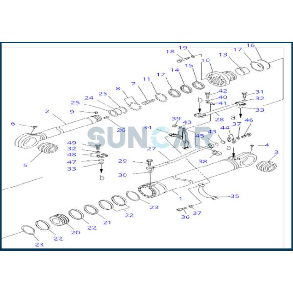707-99-69670 7079969670 Arm Cylinder Service Kit Fits KOMATSU PC1250-7