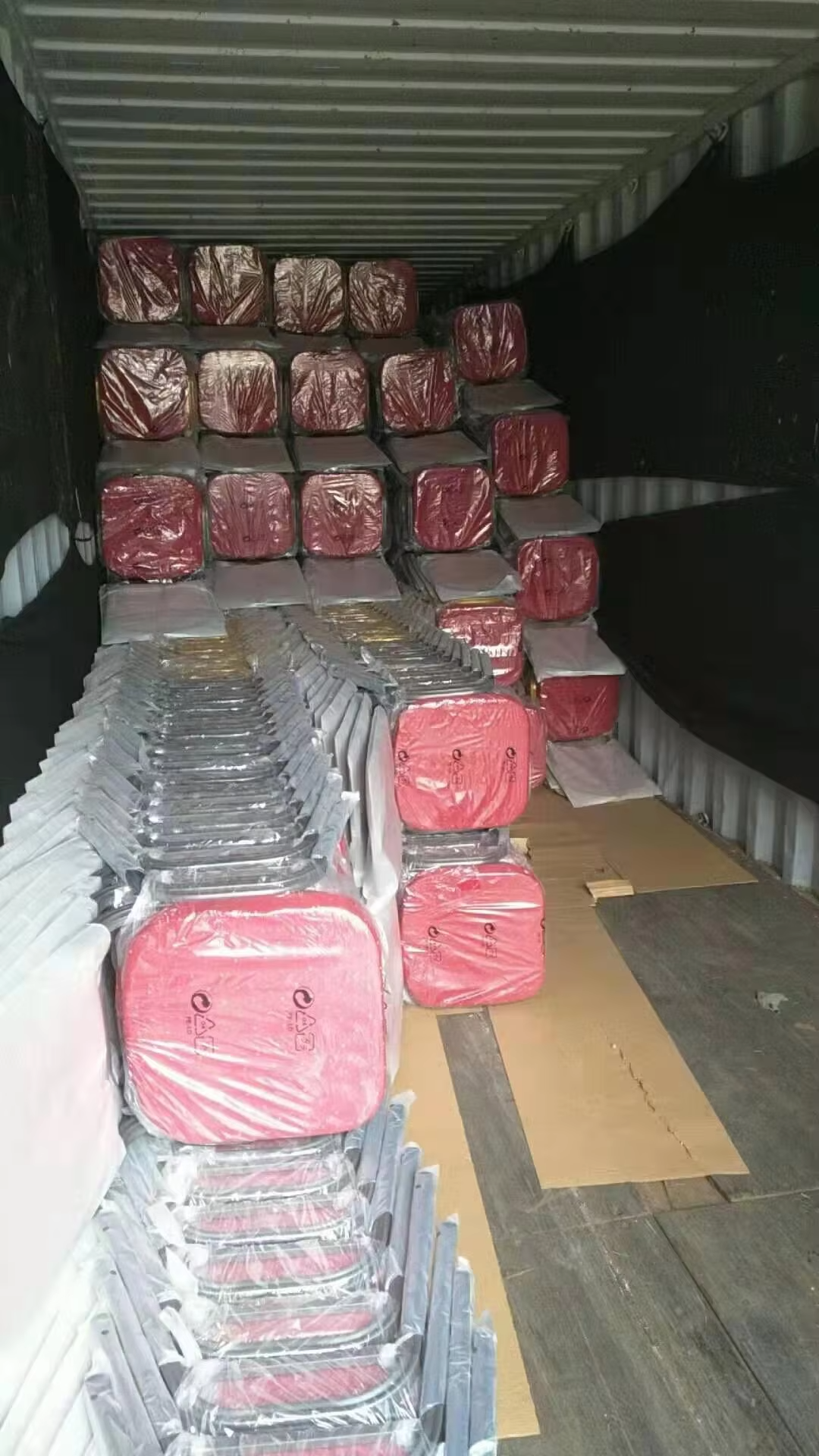 Stacking Church Chairs Interlocking Spray Painting Finish For Modern Look