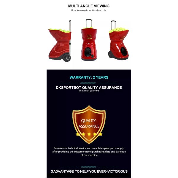 Siboasi W5 Red Tennis Ball Shooting Machine Indoor Outdoor