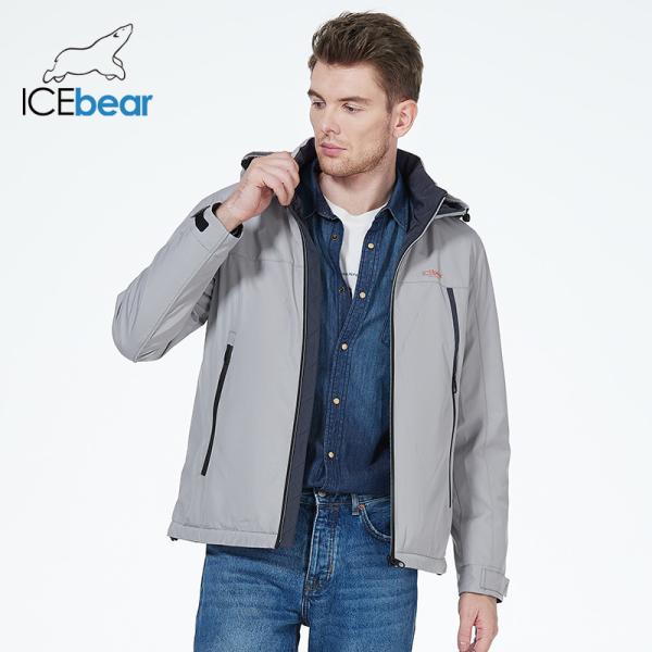 100% Polyester Mens Cotton Jacket Man Sping Autumn Coat Zipper Sleeve Length 64 - 68cm