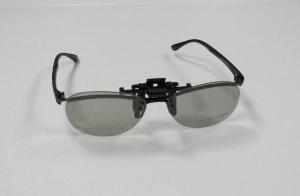 Clip On Plastic Circular Polarized 3D Glasses With Grade A Lenses