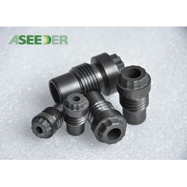 OEM Tungsten Carbide Spray Nozzle / Black Cemented Carbide Wear Parts