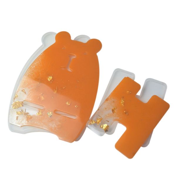 Silicone Molds For Mobile Holder 9pcs Colorful Cartoon Pattern Resin Moulds Epoxy Jewelry