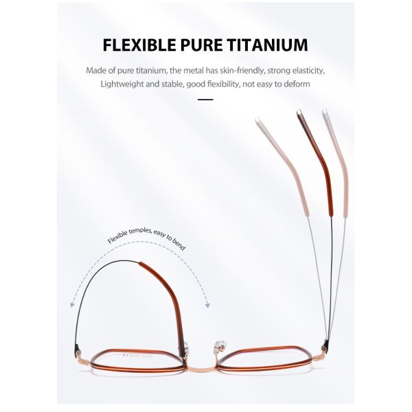 Подгонянные женщины людей стекел рамки титана ацетата для чтения компьютера