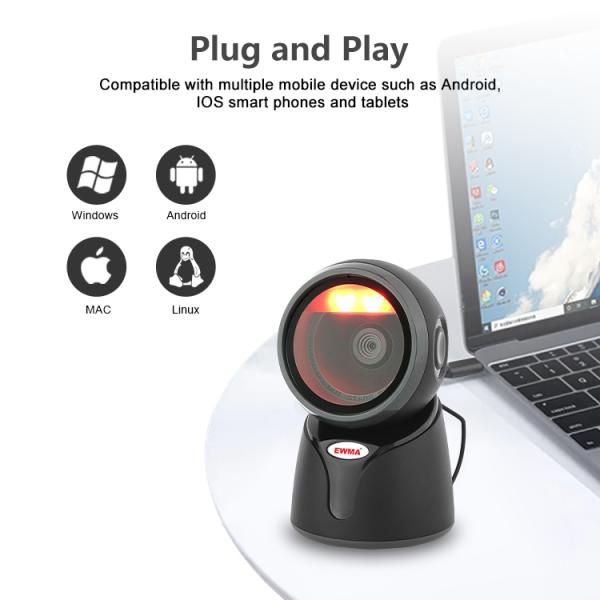 Factory 1D/2D Hands-Free Desktop Barcode Scanner QR Code Reader Platform Cheap Android/Linux OS Used Scan Machine