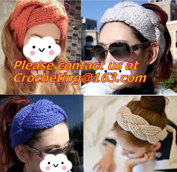 Cute Crochet Headbands Hair Head Band Bow Kid Baby Girl Accessories Knitted Headwrap Hair Band Fashion Knotted Crochet