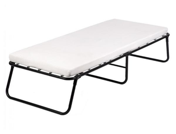 Black Rollaway Guest Comfortable Hotel Frame Single Folding Metal Bed for Outdoor Trips