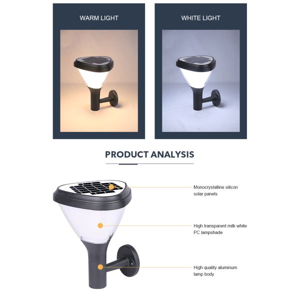 стена СИД 4.5W 5V установила солнечный свет IP65 делает водостойким для на открытом воздухе