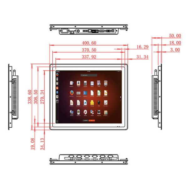 17-Inch Reliable Linux Monitor for Industrial Operations and Security Panels