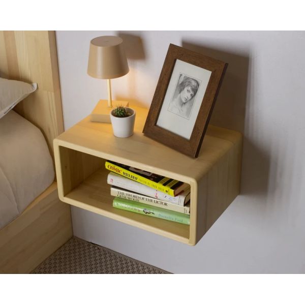 Modern Style Floating Nightstand Wood Bedside Tables  Nightstand Shelf Handmade Furniture Bedside Wall Shelf