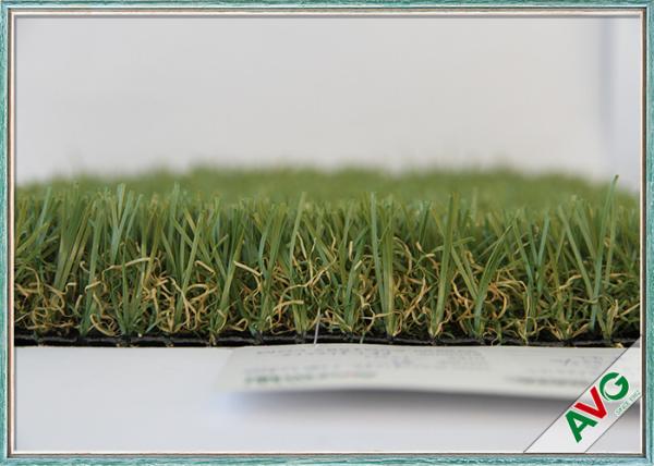 Fullness Surface Emerald Green Artificial Grass Turf For Outdoor Landscaping / Garden
