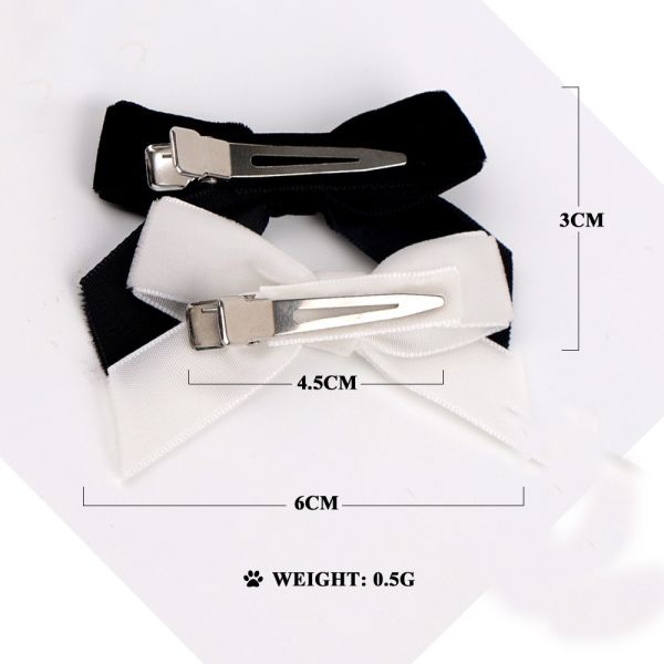 4 Colors Velvet Bows Hair Clips for Girls Up to 4 Level Color Fastness and Eco-friendly