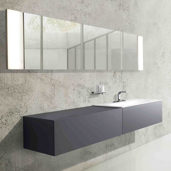 Шкафы Bathroom 550MM современные со стеной приведенной таза зеркала керамической установили тщеты