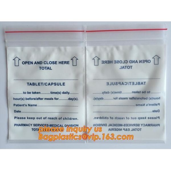 tablets pills packaging bag, poly medical dispenser k bag drug zipper bags reclosable bags, zipper bag medical min