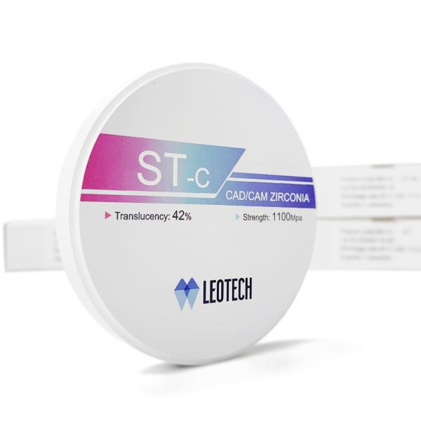 ST-C Monolithic Zirconia Block , 1100MPa Strength , 16 Shade Options for Full-Contour Dental Crowns