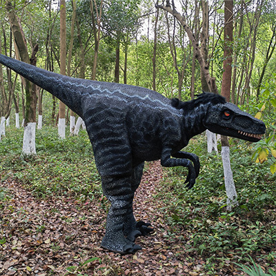 Realistic Feathered Walking Raptor Costume Dinosaur Suit for Parade and Stage