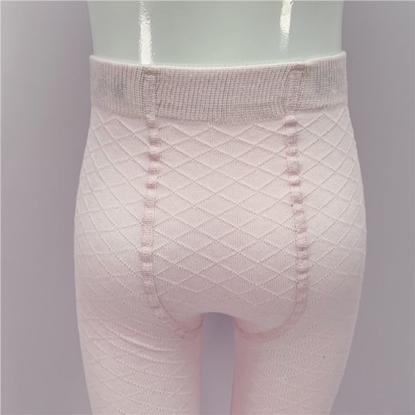 Knitted Solid Color Pink Baby Girls Footed Tights Outlet Style Cute Long Kids Tight