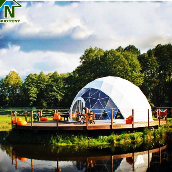 Galvanized Steel Tube Geodesic Dome Tent Heated Eco Hotel Decoration Prefab Dome Desert Tent